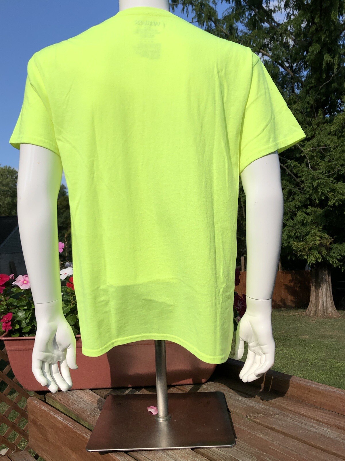 Walls Work Wear Hi-Vis T-Shirt Mens M Safety Green Pocket Tee Shirt Medium gallery