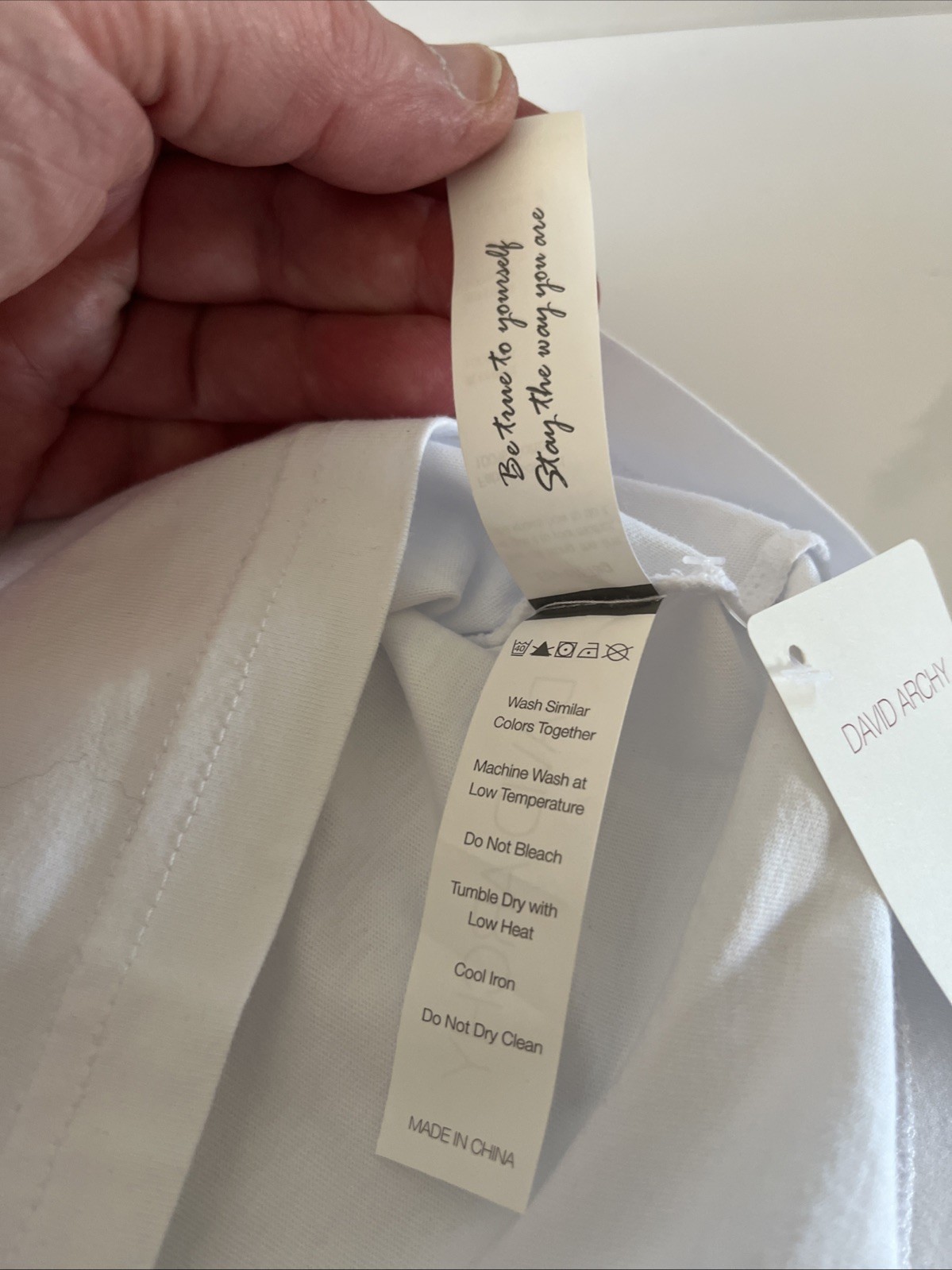 DAVID ARCHY Men's Undershirt T-Shirts White bamboo Small 4 Pack gallery