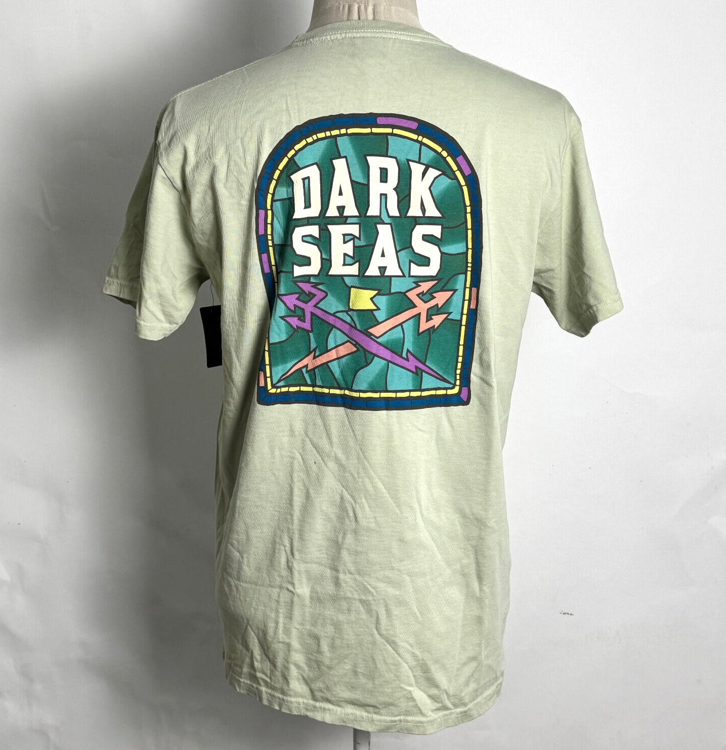 Dark Seas Men's Pigment T-Shirt Glass Door Frosty Green Size L NWT gallery