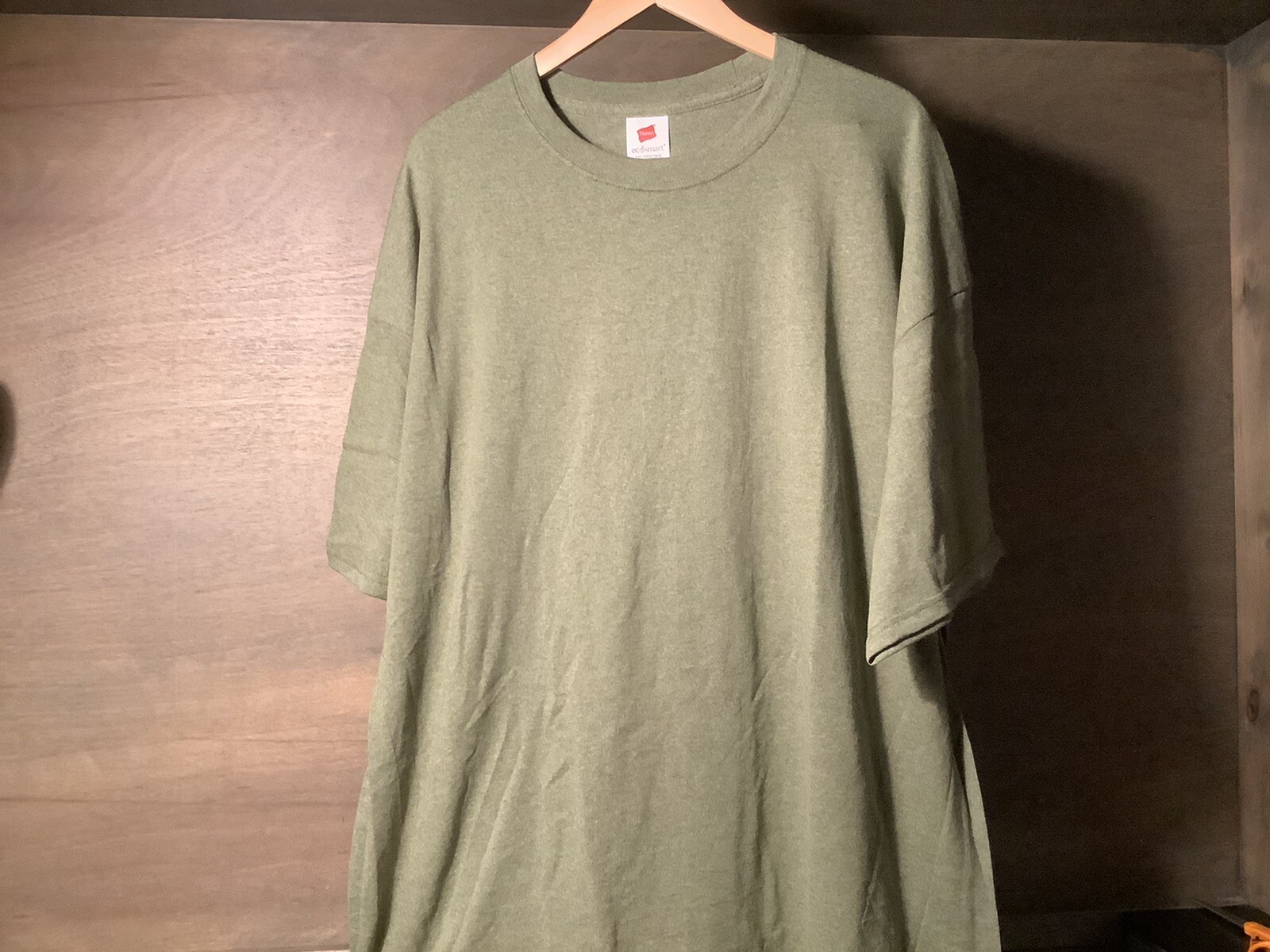 Hanes Mens ECOSMART T-Shirt POLY Cotton GREEN T Shirt Plain Tee Top 3X NEW gallery