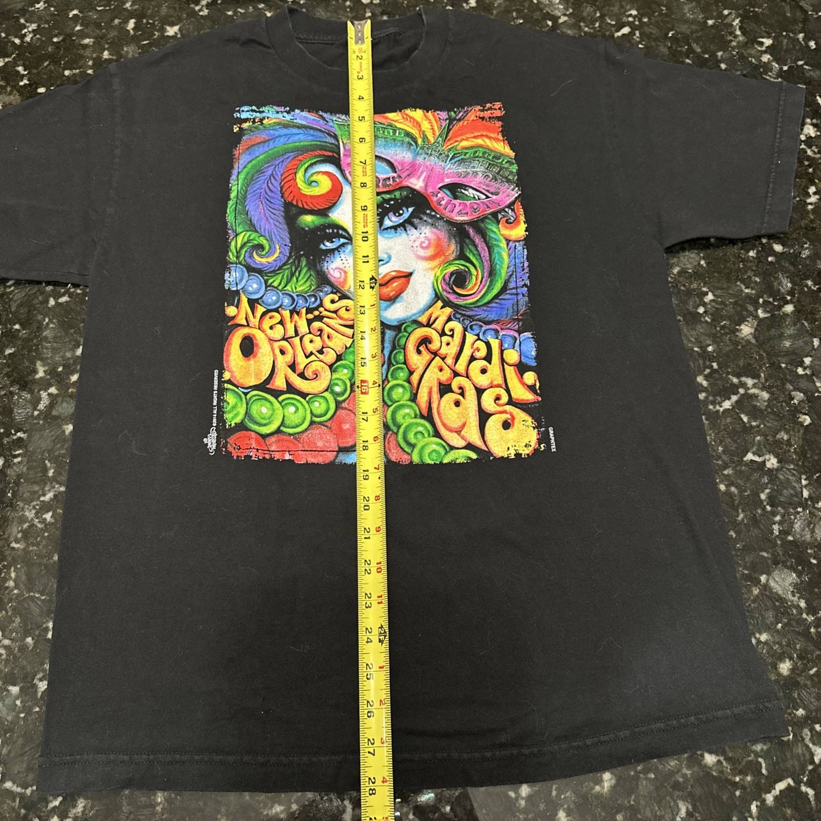 2014 Official Andrea Mistretta Mardi Gras Tee T Shirt Size M Black gallery
