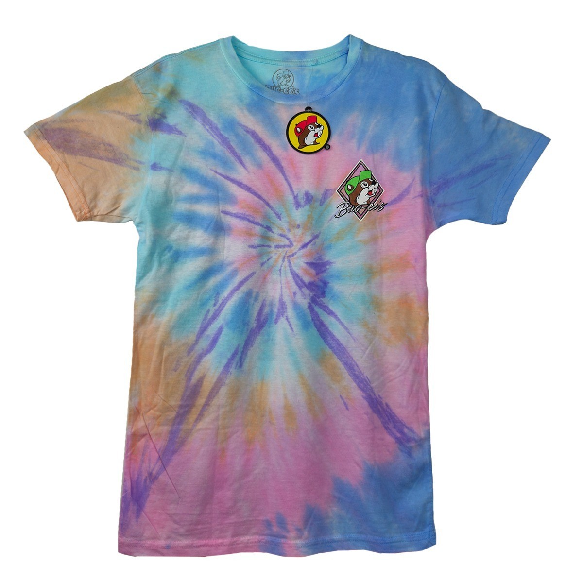 Buc-ee's Tie-Dye No Worries Short Sleeve Tee Shirt For Men and Women Tropical gallery