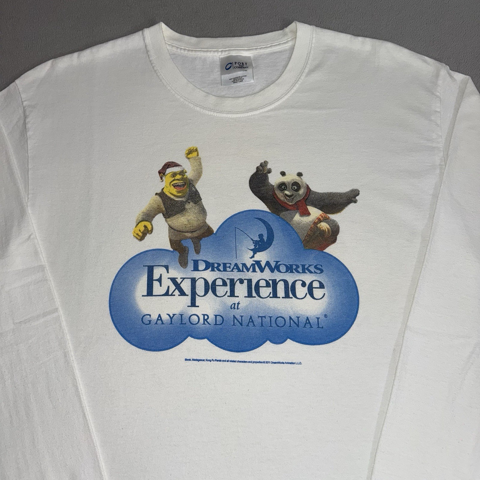 Vintage Dreamworks Ice Skating T-shirt Large Shrek Kung Fu Panda Madagascar Y2K gallery