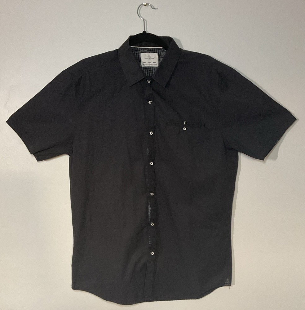 Craft + Flow Black Shirt Button Up Size L