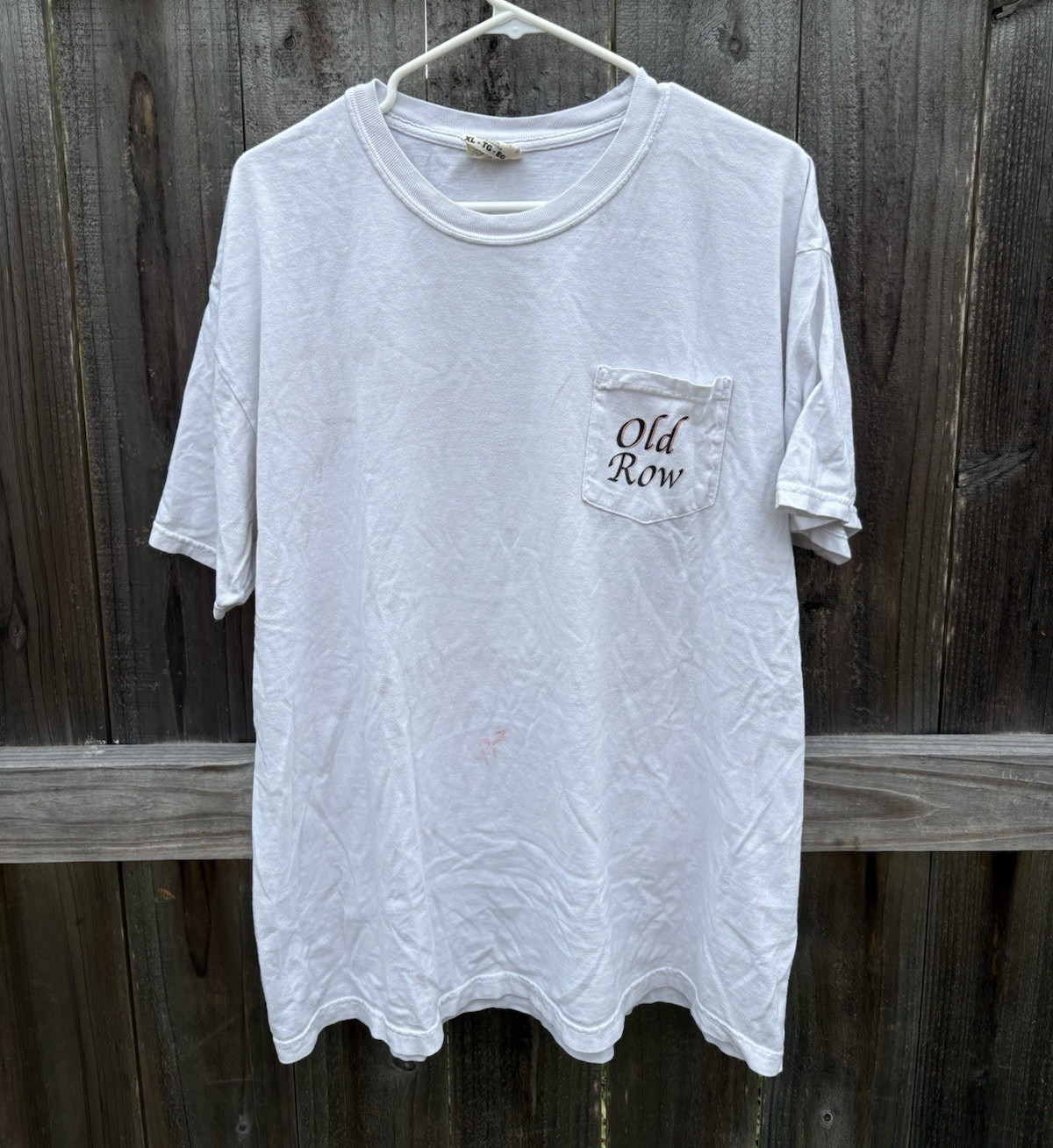 Comfort Colors Men's XL White Graphic Print Pocket Tee Old Row “Vodka Soda” gallery