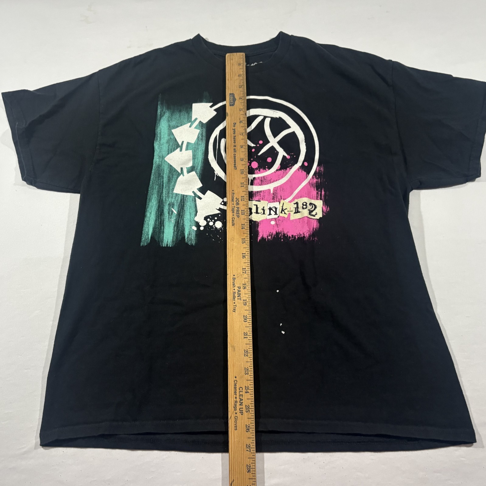 Blink 182 Band Tee Graphic Print Black Crew Short Sleeve Cotton Unisex Sz XL gallery