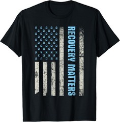 Recovery Matters – Sobriety Anniversary Sober AA NA T-Shirt