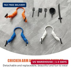 3PCS 3D Printed Chicken Arm to Put on Chickens, 16PCS Funny Chicken Hands Neck T