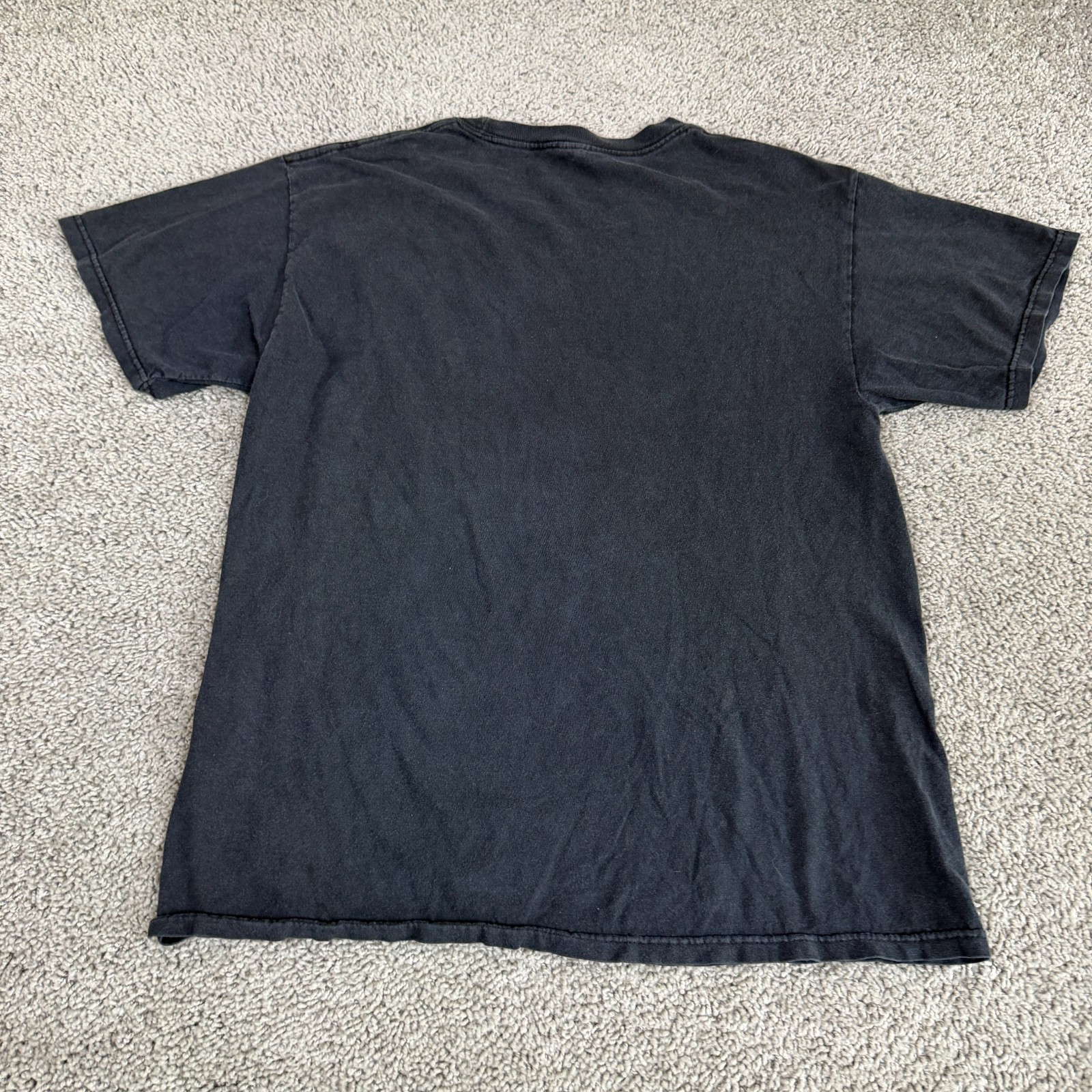 VINTAGE Santa Monica California Shirt Mens Large Black Sugar Skull Short Sleeve gallery