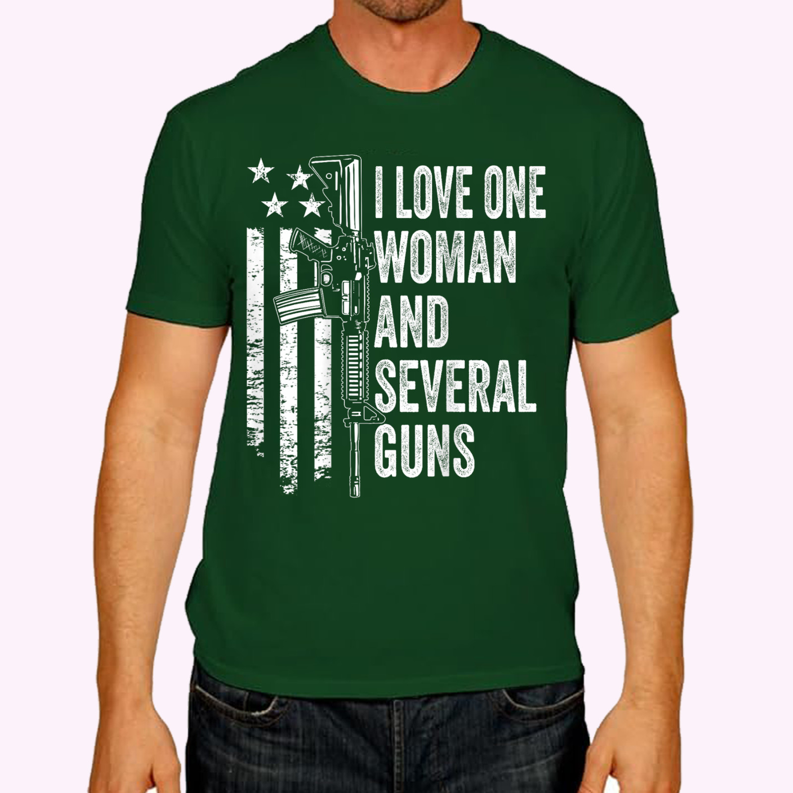 I Love One Woman And Several Guns - Husband Funny Mens Gun T-Shirt gallery