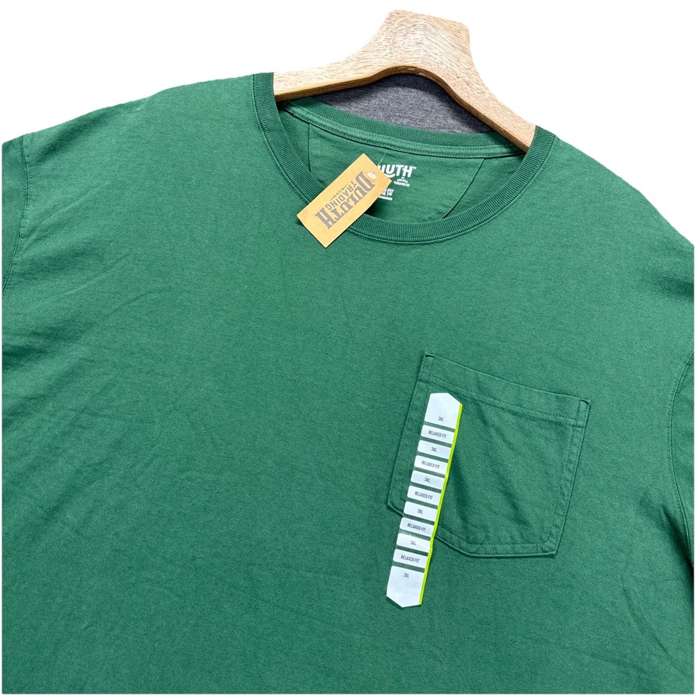 Duluth Trading Longtail Pocket T Shirt Mens 3XL Green Relaxed Fit Crewneck NEW