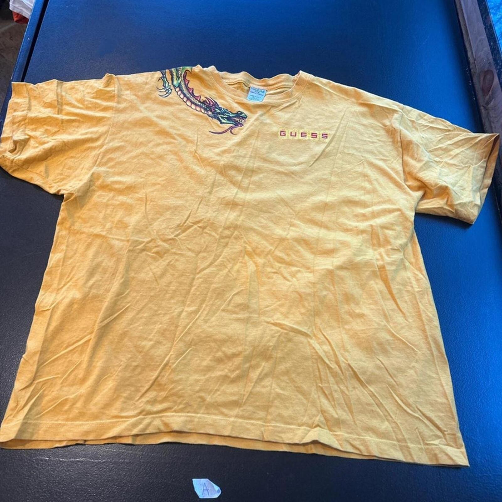 Guess Men’s Yellow Tshirt