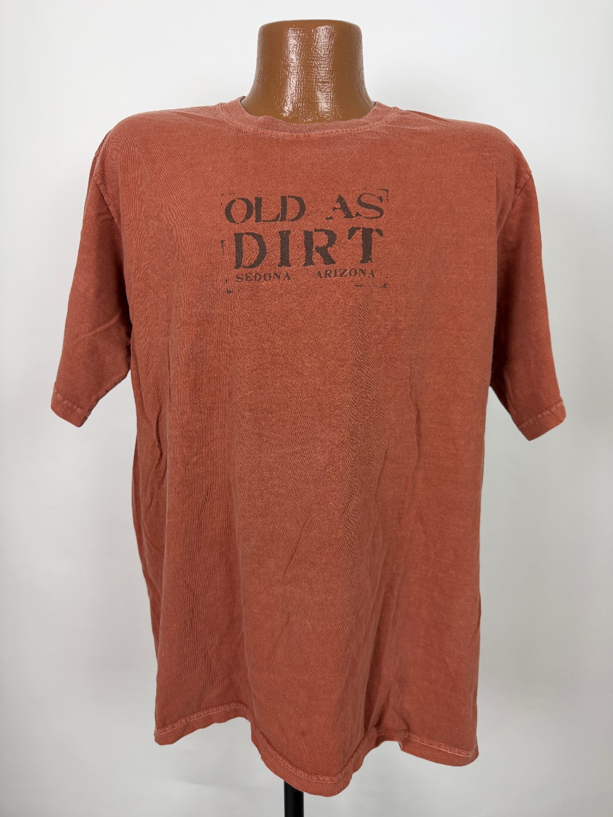Sedona Arizona Shirt Large Southwest Old As Dirt Garment Dyed Organic Cotton USA
