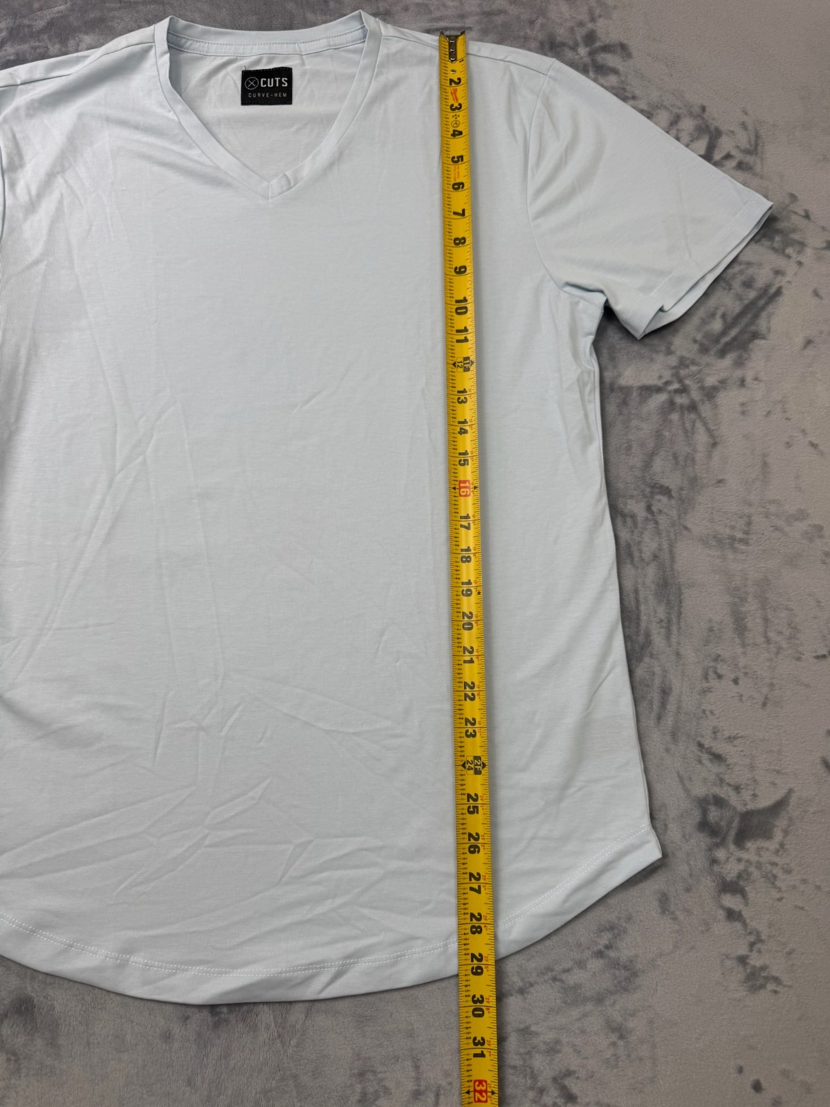 Cuts Clothing Short Sleeve V Neck Curve-Hem T-Shirt Mens XL Glacer Pyca Pro gallery