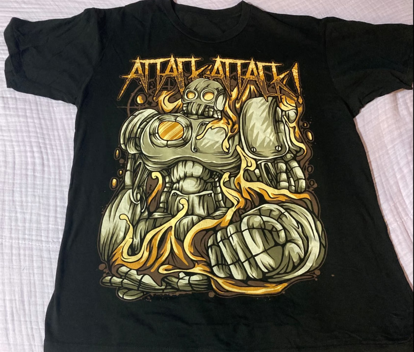 Attack Attack! Black T-Shirt Cotton Full Size Unisex S-5XL