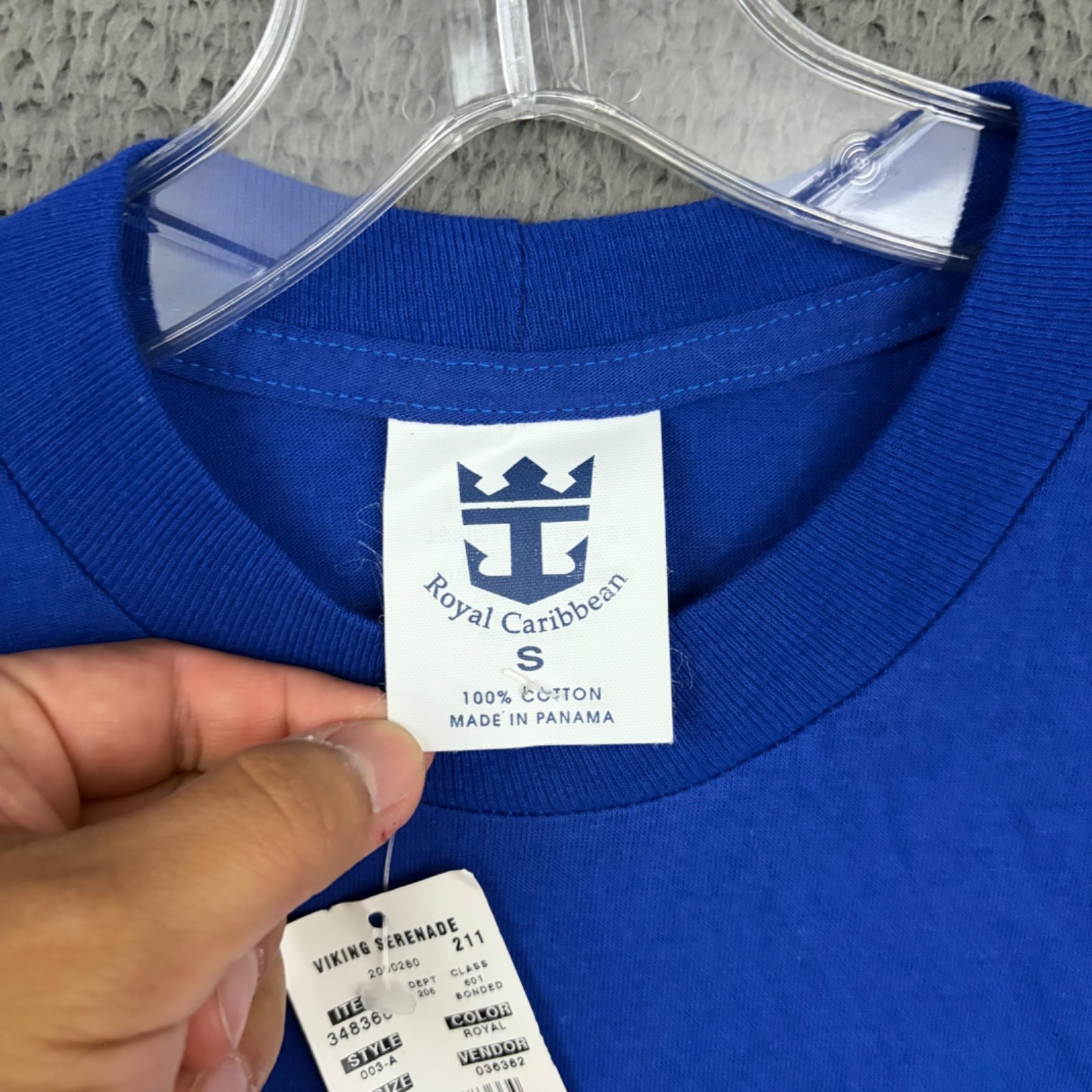 Vintage Royal Caribbean T-Shirt Adult Small Blue Fish Graphic Cotton Casual Dad gallery