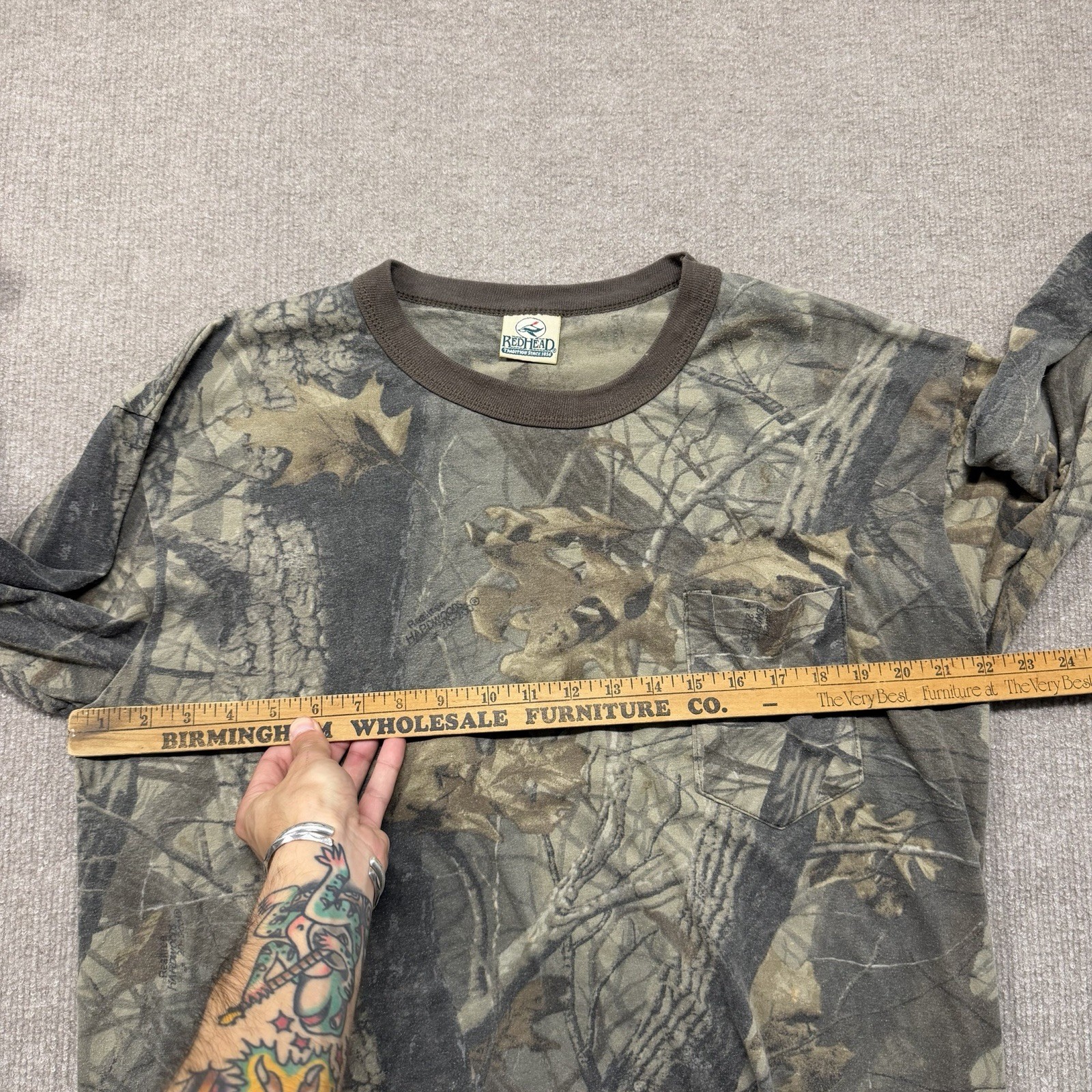 Vintage Realtree Camo Pocket Tee Shirt Mens Size XL Real Tree VTG USA 80s 90s gallery