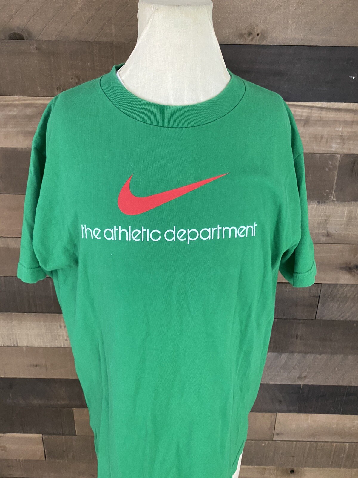 Nike Athletic Department Green Spellout Mens T Shirt Size Medium gallery