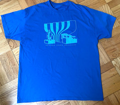 MEN’S BLUE 100% COTTON BYU BRIGHAM YOUNG UNIVERSITY SHIRT T-SHIRT- XL – RARE!