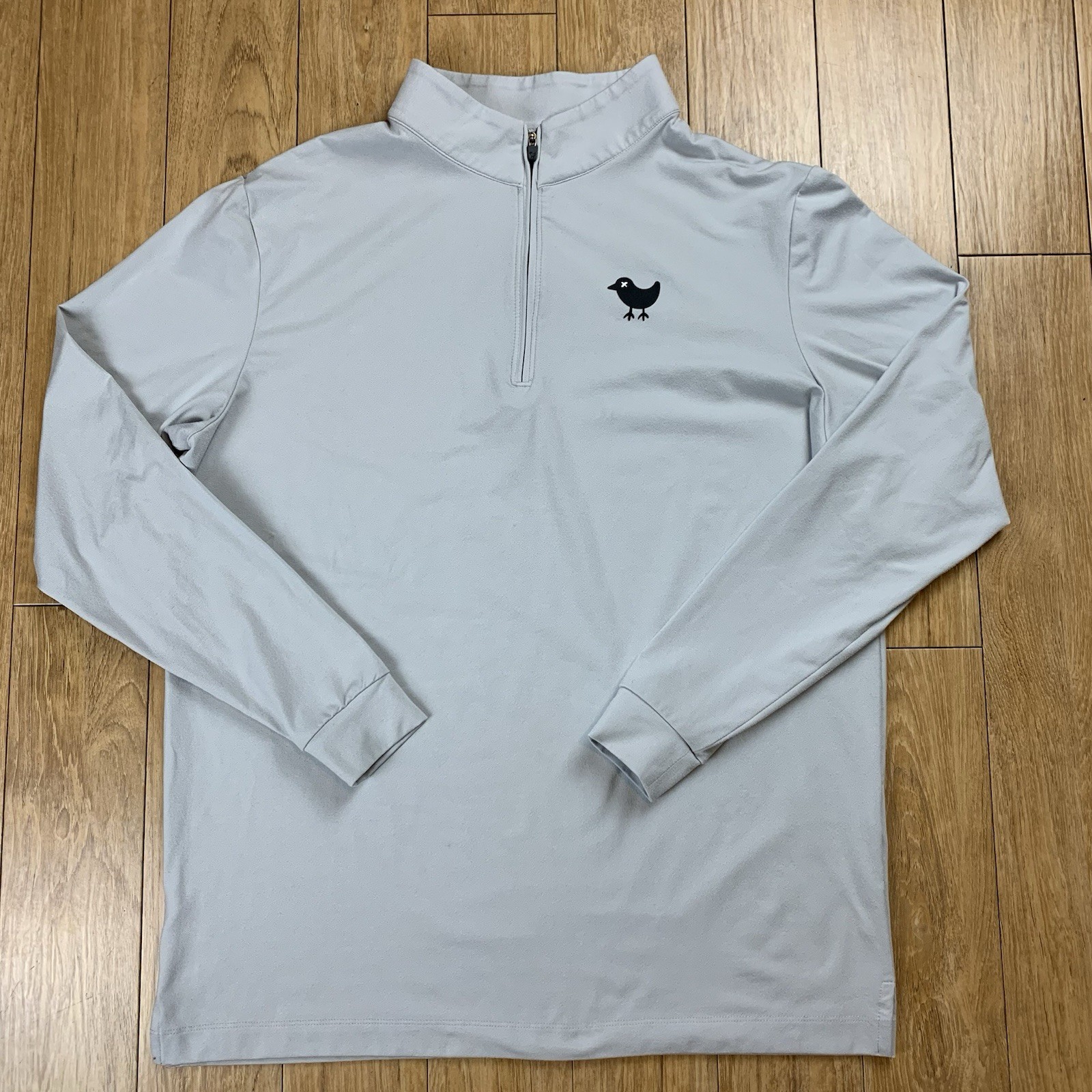 Bad Birdie 1/4 Zip Pullover Men's S Gray Stretch Performance Golf gallery