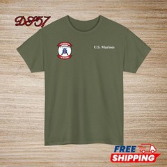 2nd Battalion 1st Marine Regiment USMC Small Logo T-Shirt S to 5XL Made In USA