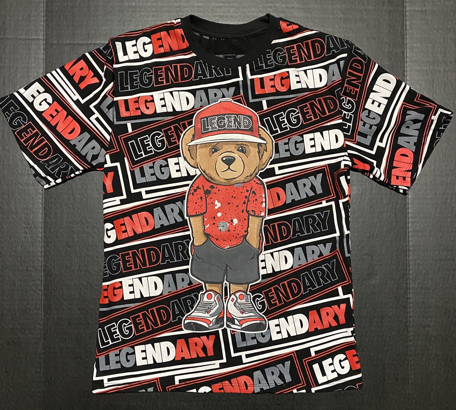 OG Hustle Legend Legendary Bear Shirt EUC
