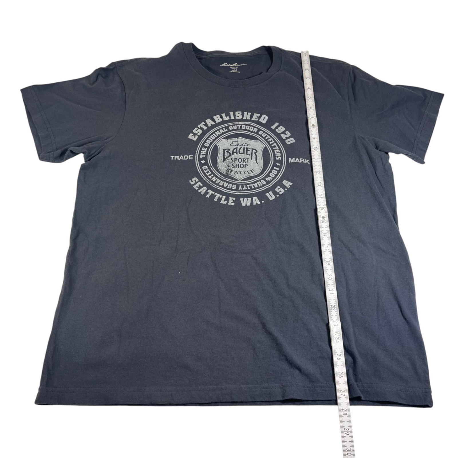 Eddie Bauer Mens Graphic T Shirt Outdoor Casual Blue Size L Classic gallery