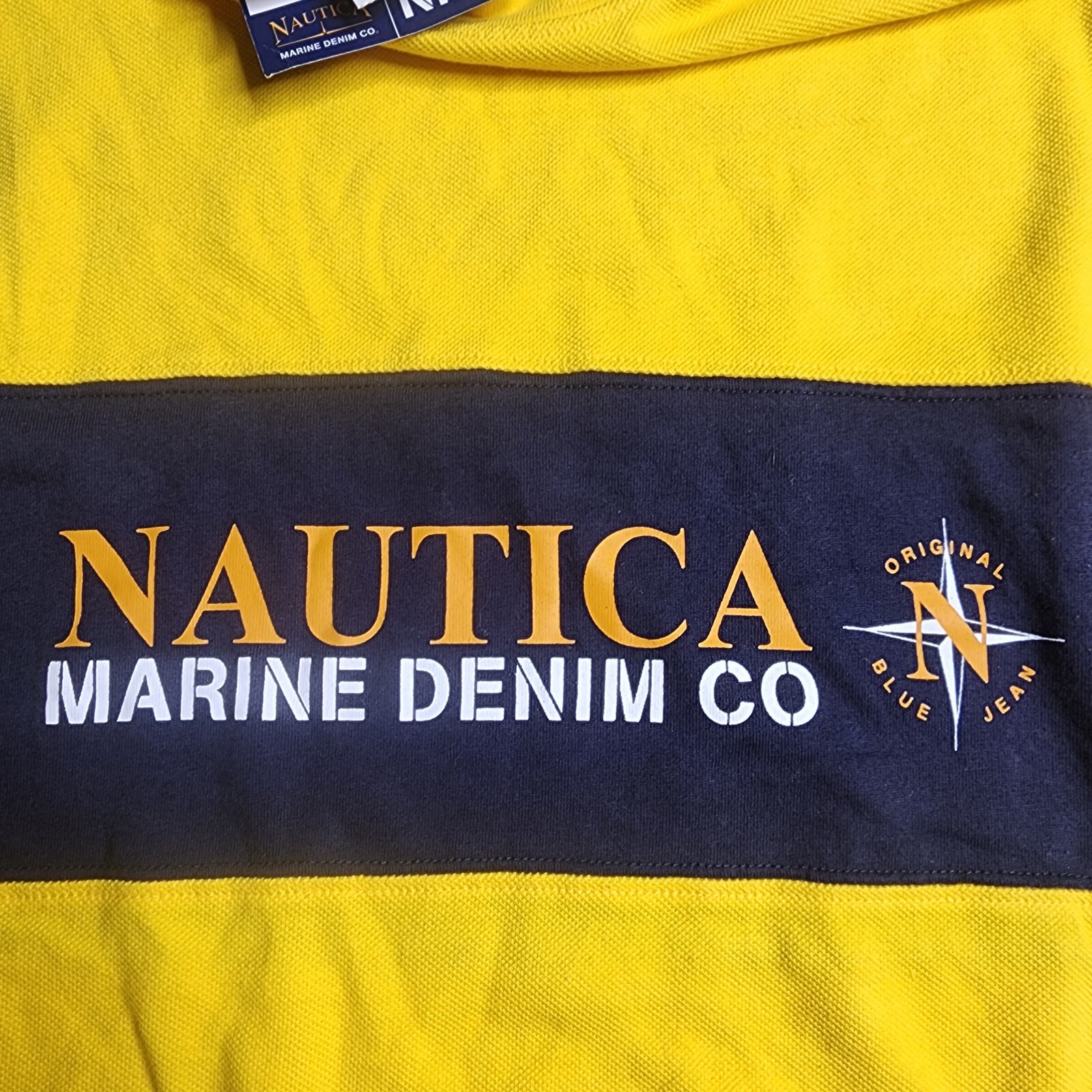 Nautica Marine Denim Co Original Yellow Long Sleeve Shirt Large gallery