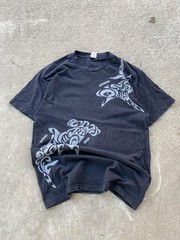 Alstyle Shirt Mens Large Black Aloha Island Style Hawaii Shark Ocean Graphic Tee