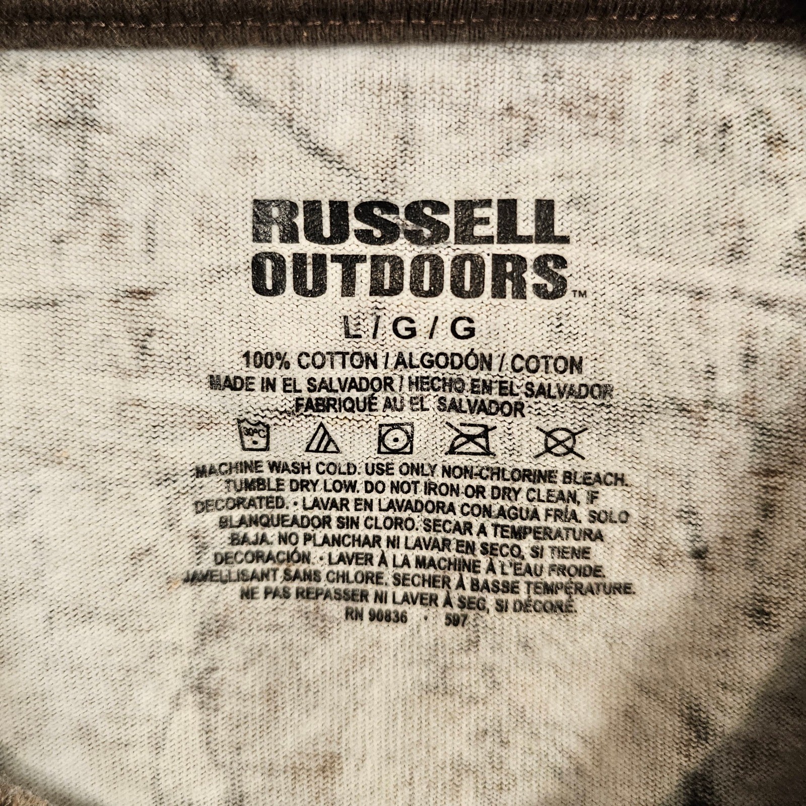 Russell Outdoors Mens Realtree Camo Alexander Lumber Graphic T-Shirt Large Brown gallery