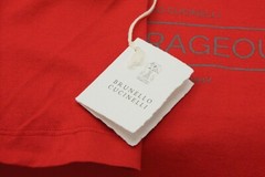 NWT Brunello Cucinelli Men Slim Fit Bright Logo Graphic Crewneck Tee Size M A211