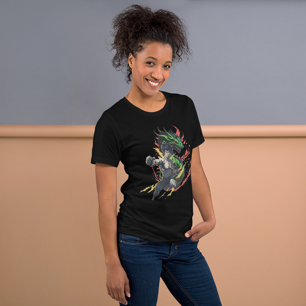 Bruce Lee Anime Dragon Unisex t-shirt gallery