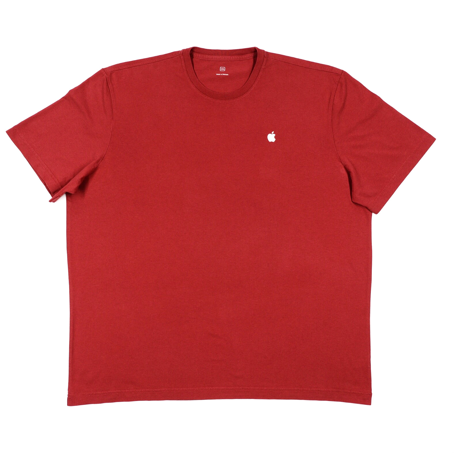 Apple T-Shirt Red - White Apple - Adult 2XL - 100% Cotton gallery