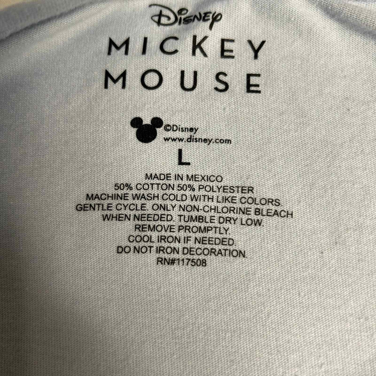 Mickey Mouse Mens L T Shirt with Blue Paint Splatter Mickey 50& Cotton 50% Poly gallery