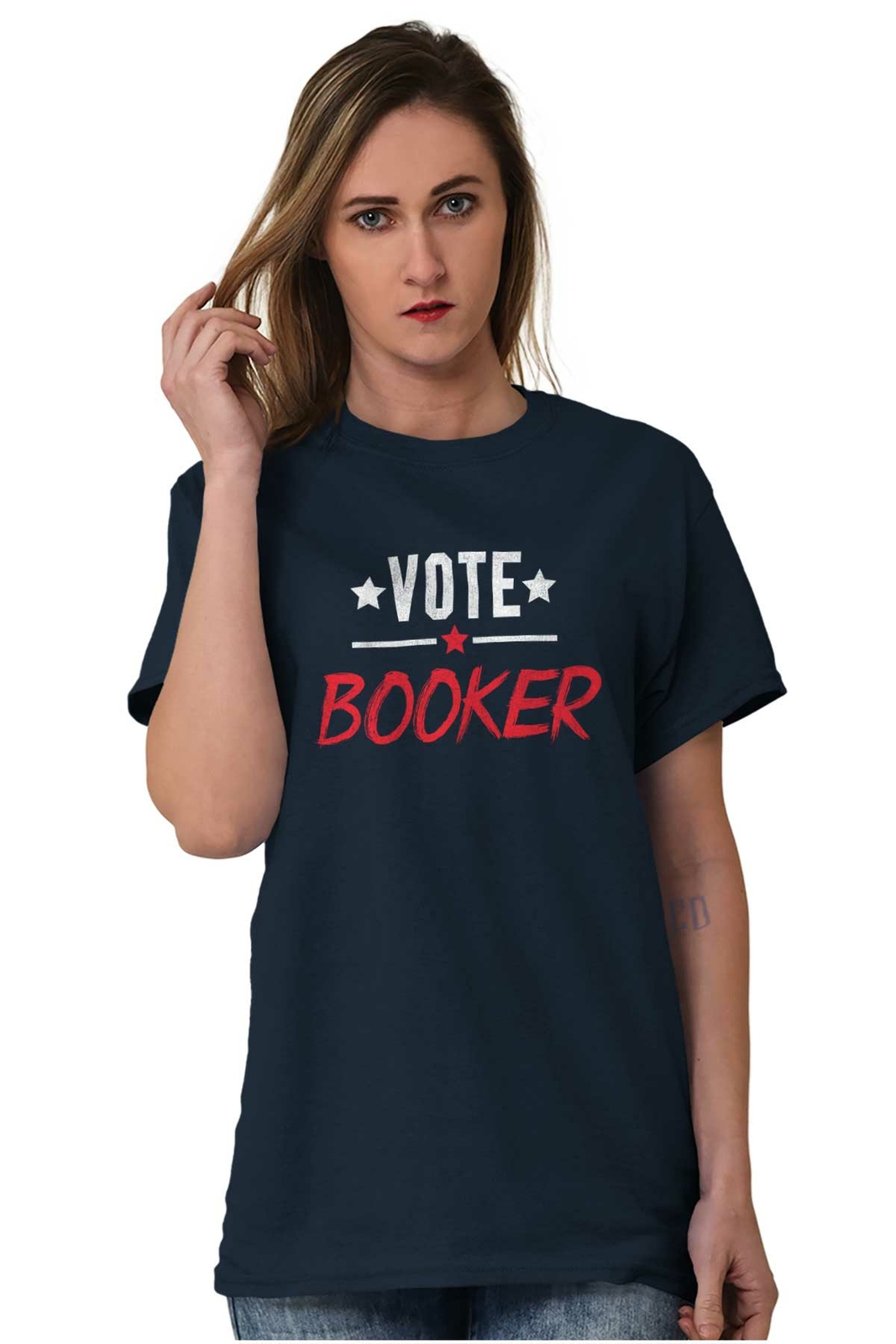 Political President Cory Booker For 2020 Adult Short Sleeve Crewneck Tee gallery