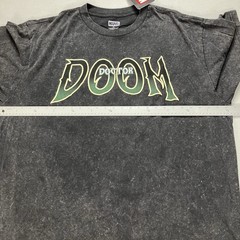 Marvel Doctor Doom Black Graphic Print Double Sided T-Shirt Sizes Vary