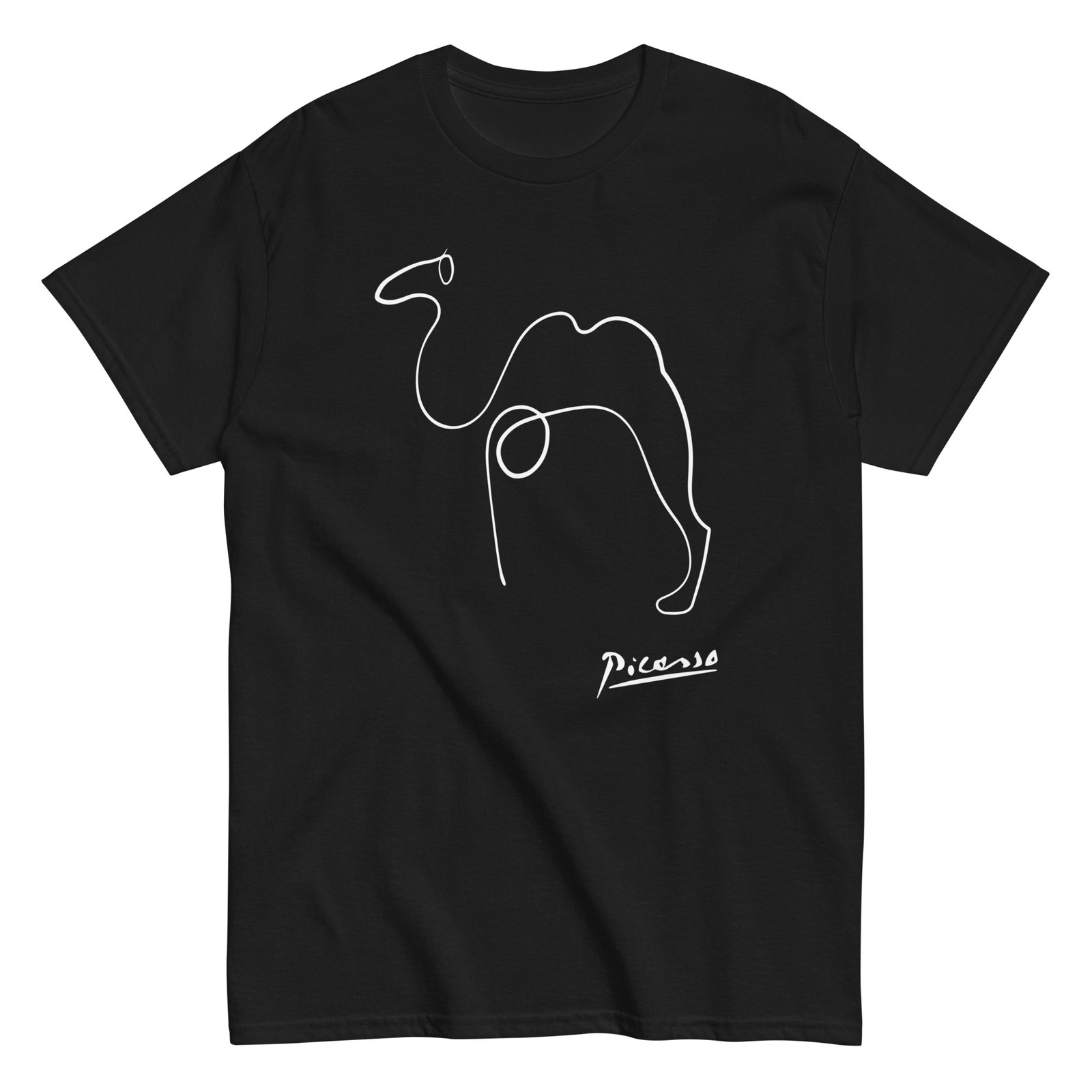 Picasso Camel One Line Drawing Art Meme Cult Movie Cool Unisex tee