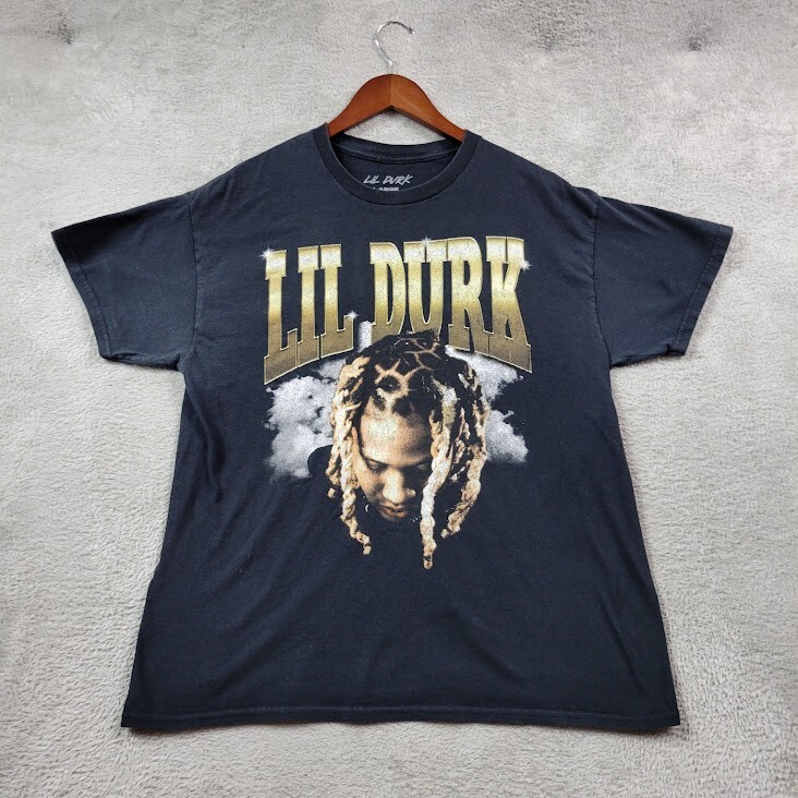 Lil Durk Shirt Mens Large Black Short Sleeve Concert Tour OTF gallery