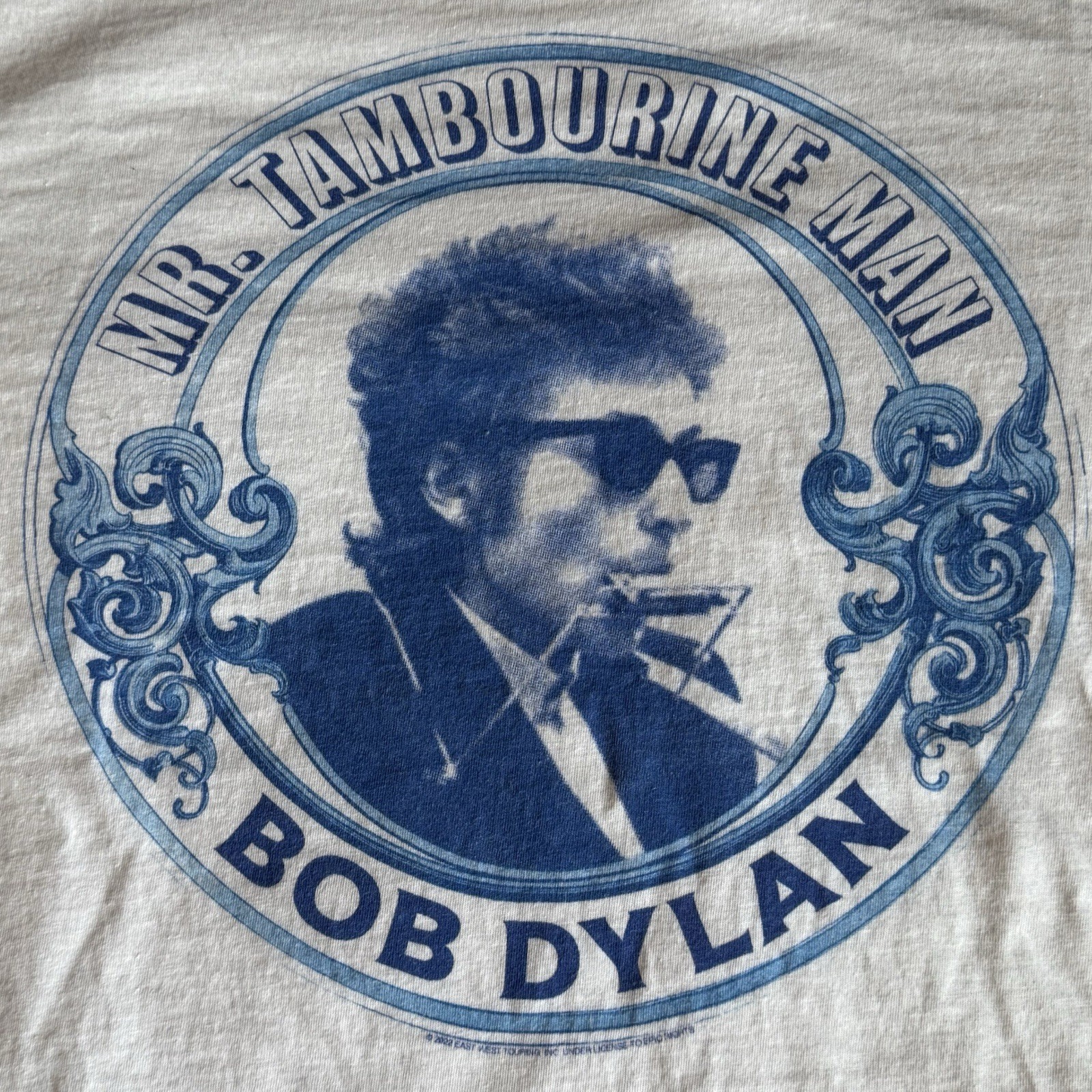 BOB DYLAN Mr. Tambourine Man Licensed Folk Rock T-Shirt 2022. LARGE Preowned NV gallery