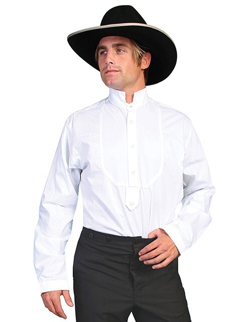 SCULLY RANGE WEAR OLD WEST CLASSIC VICTORIAN HIGH STAND COLLAR SHIRT-MTW155US gallery