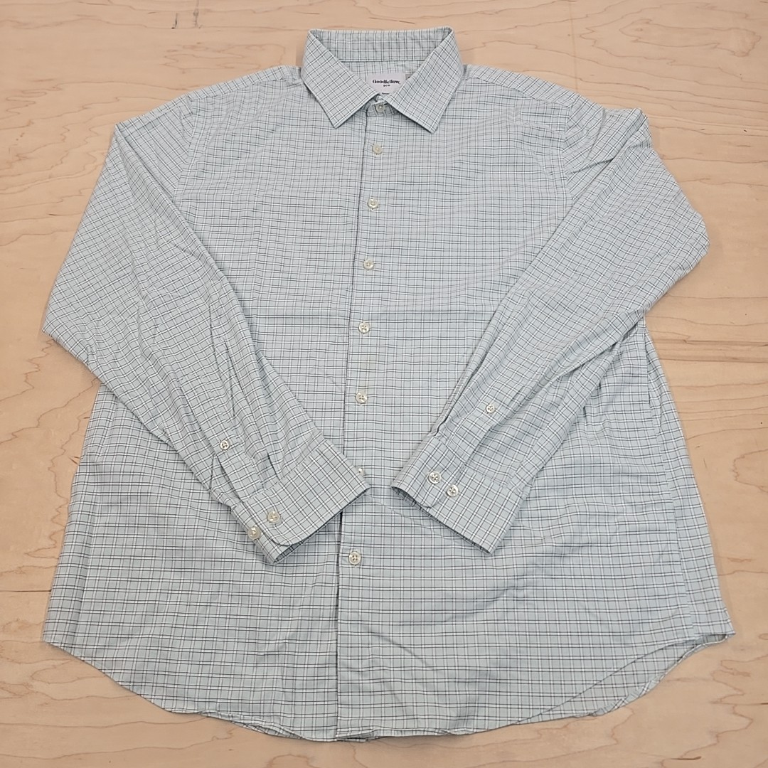 Men Goodfellow & Co Long Sleeve Stretch-Collar Button-Down Shirt Size 17-17.5 gallery