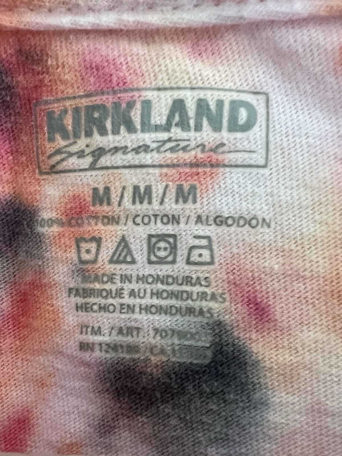 Tie-Dye Cotton Men /Unisex Crew Neck Short Sleeve T-Shirt M (Kirkland Signature) gallery