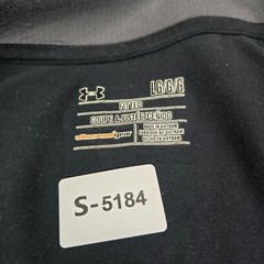 Under Armour Men Shirt Large Black Logo All Season Gear 1/4 Zip Fitted