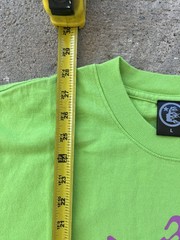 Hellstar Studios Path To Paradise Jesus Tee Neon Green Purple Pink Splat Cross