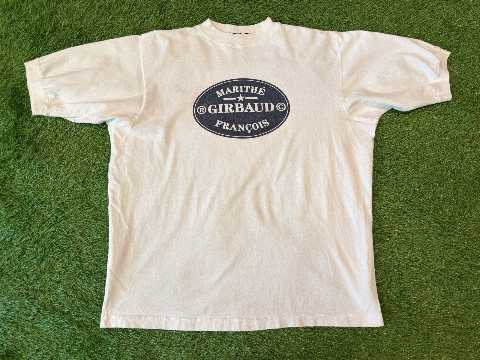 Vintage Marithe Francois Girbaud Logo Spell Out T Shirt 90s Y2K – Mens MEDIUM