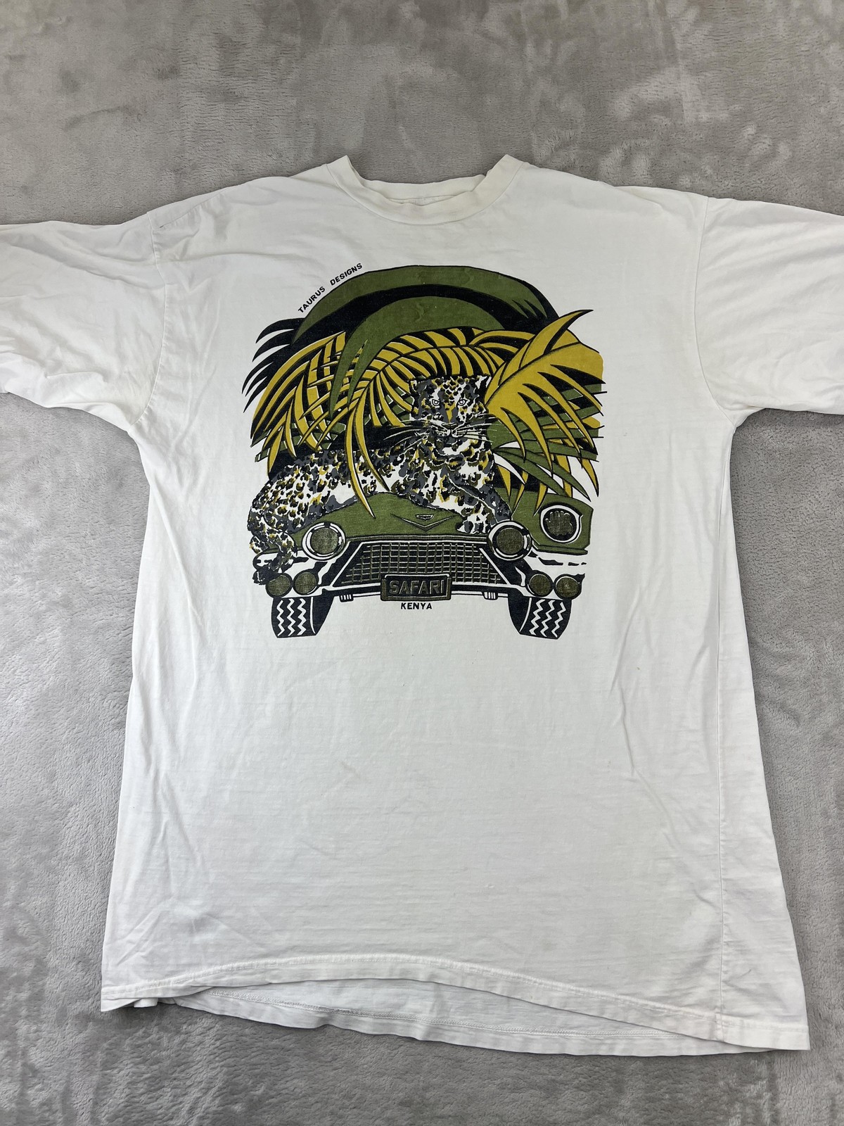 Vintage Taurus Designs Safari Kenya Shirt Mens XL Animal Graphic 90s gallery