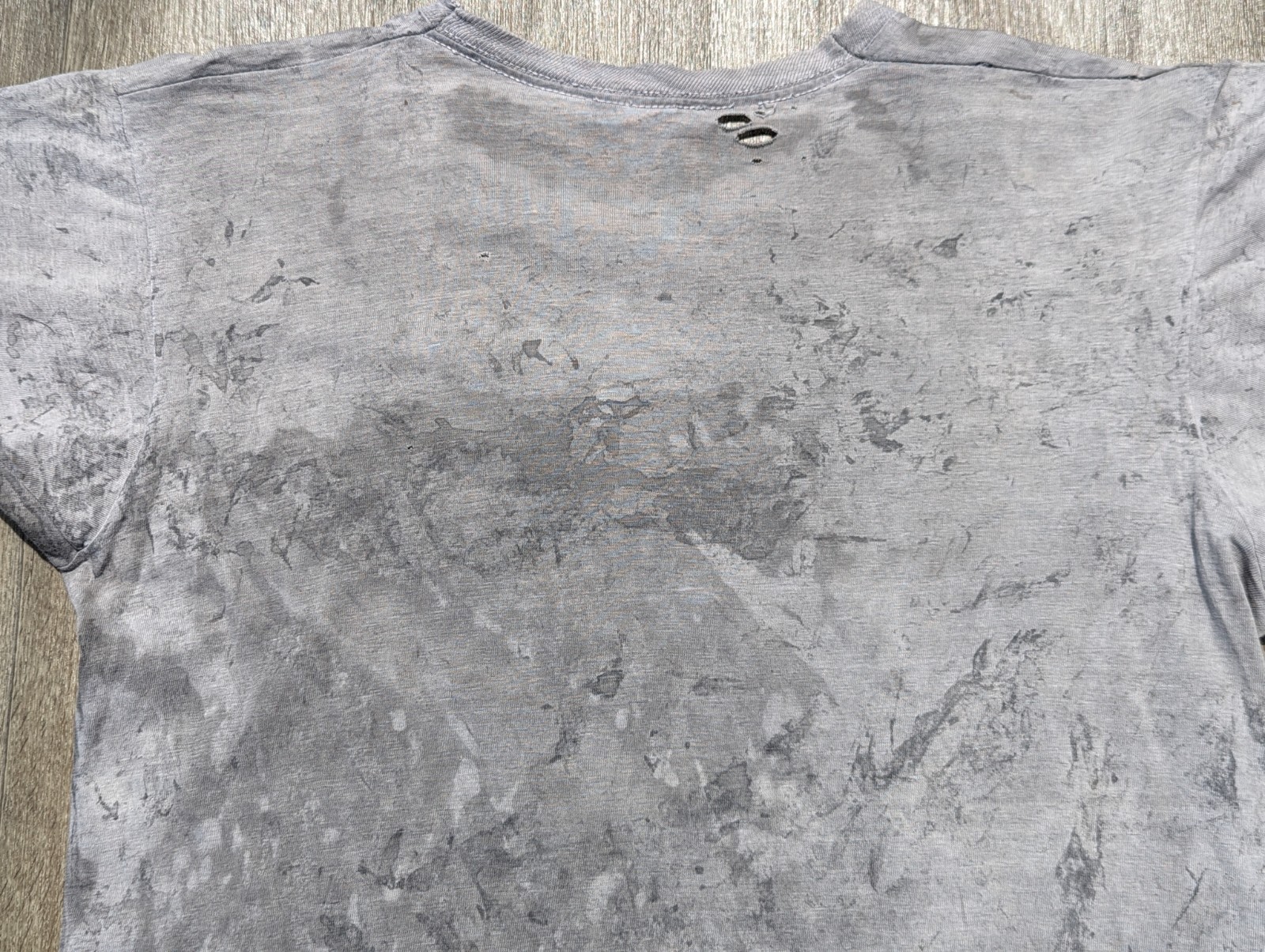 Vintage 70s 80s Thrashed Single Stitched T Shirt Paint Splatter Abstract M 20x26 gallery