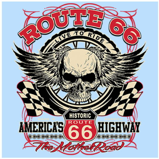 BIKER T-SHIRT-ROUTE 66-LIVE TO RIDE-AMERICA'S HIGHWAY gallery
