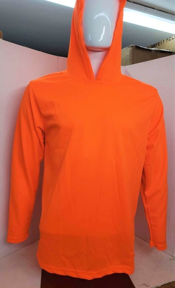 Hi Vis Long Sleeve Safety Shirt With Hoodie, Polyester Birdeye Mesh Fabric gallery