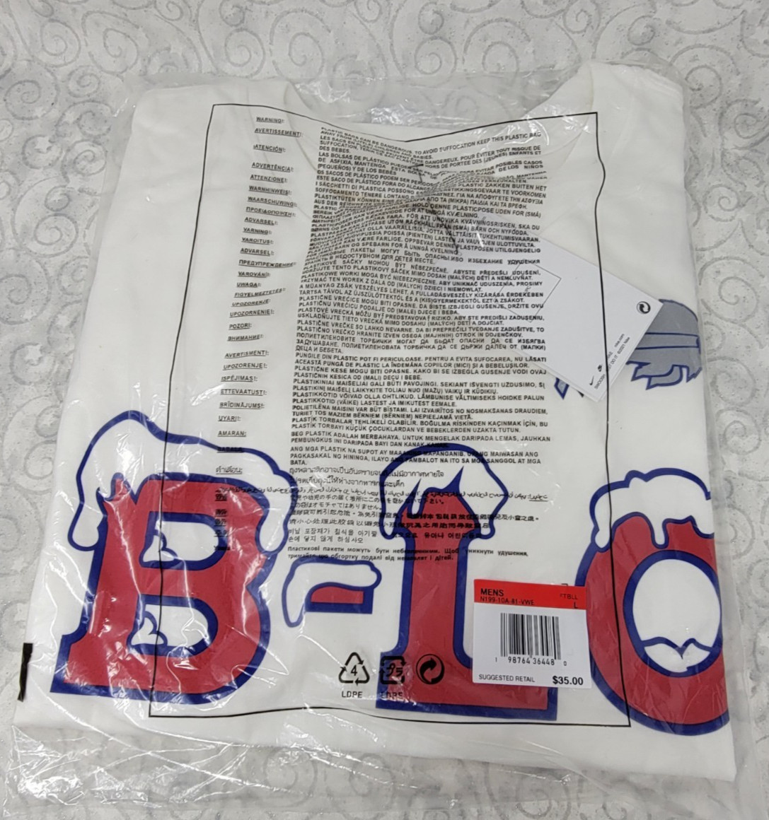 Buffalo Bills Nike 2025 Rivalries Essential T-Shirt B-LO Cold Front Size – Large